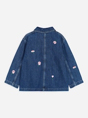 ARKET Blue Embroidered Denim Workwear Jacket - Image 2 of 3