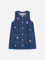 ARKET Blue Embroidered Denim Dress - Image 1 of 3