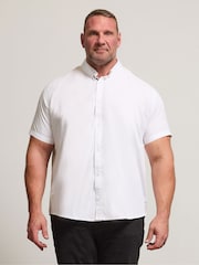 BadRhino Big & Tall White Poplin Short Sleeve Shirt - Image 1 of 4