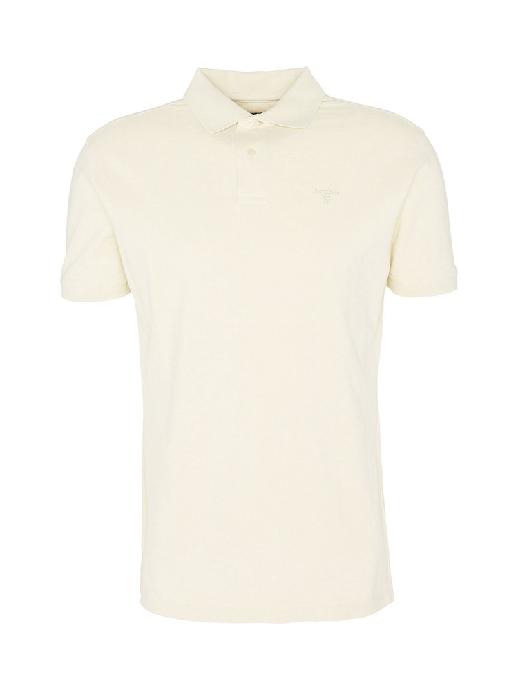 Barbour® Cream Classic Pique Polo Shirt - Image 6 of 6