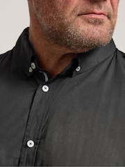 BadRhino Big & Tall Black Poplin Short Sleeve Shirt - Image 4 of 6