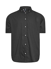 BadRhino Big & Tall Black Poplin Short Sleeve Shirt - Image 5 of 6