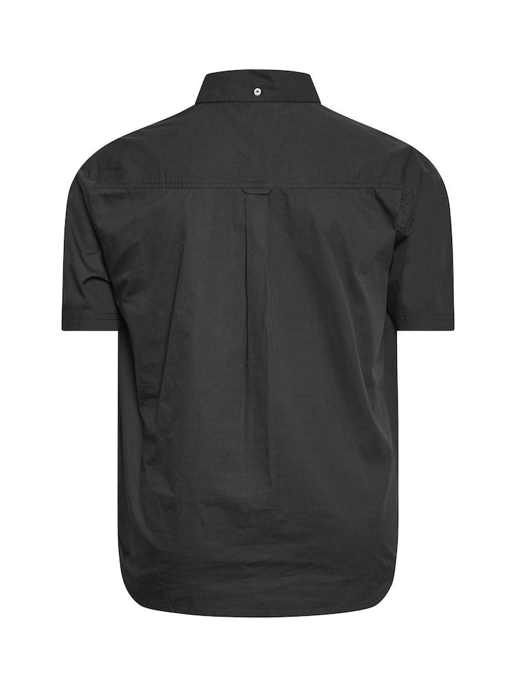 BadRhino Big & Tall Black Poplin Short Sleeve Shirt - Image 6 of 6 BadRhino Big & Tall Black Poplin Short Sleeve Shirt - Image 6 of 6