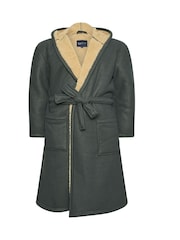 Grøn - BadRhino Big & Tall Waffle Borg Lined Dressing Gown - Billede 3 af 4