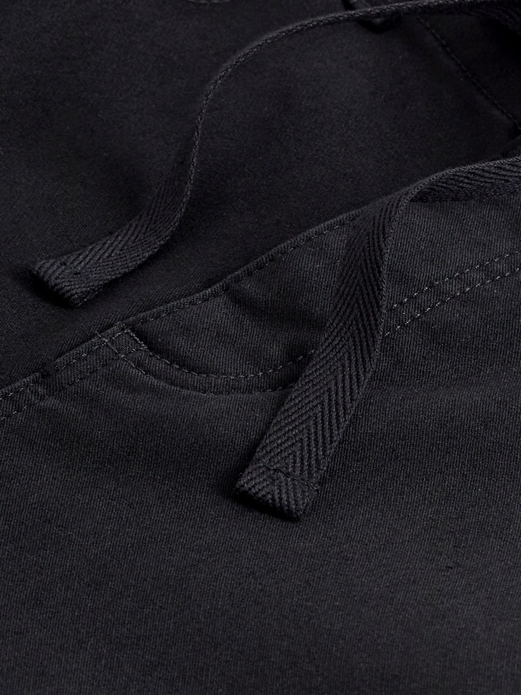 Schwarz - Bequeme, gebürstete Denim-Hose mit weitem Bein - Bild 7 von 7