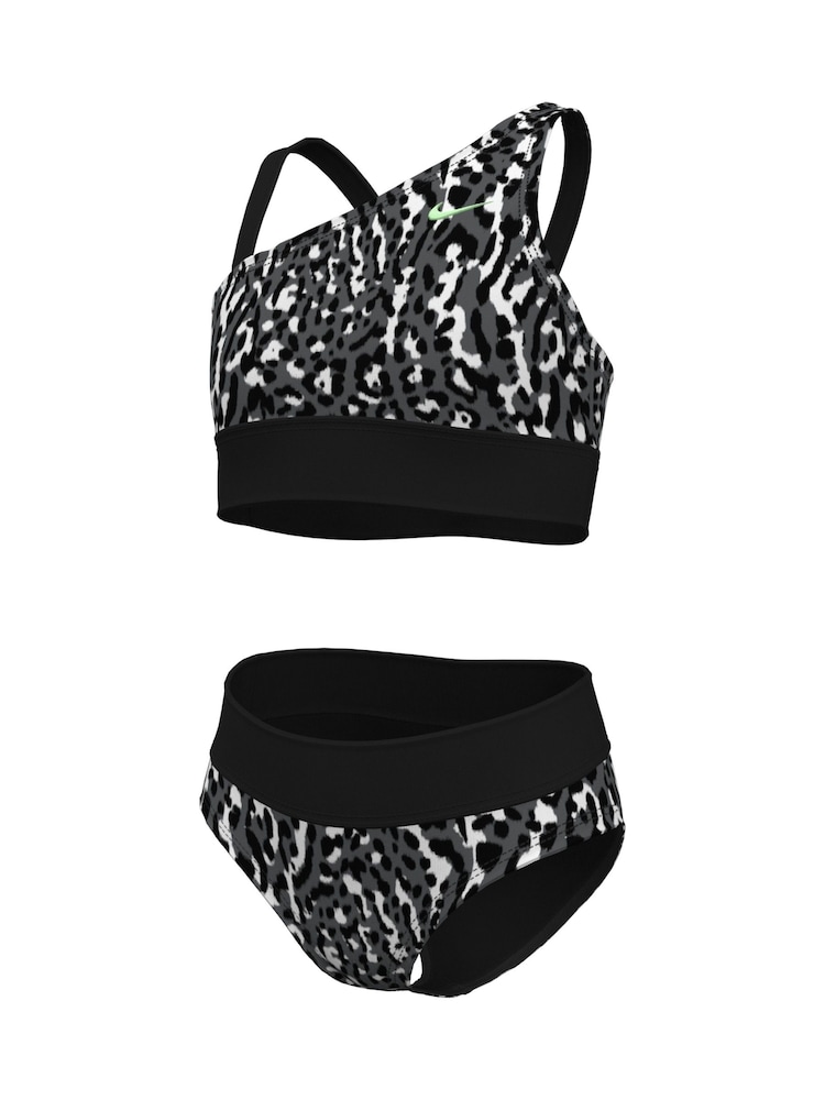 Черный - Бикини с асимметричным топом Nike Animal принтом - Image 5 of 5