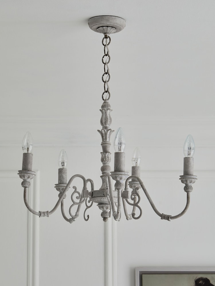 Grey Celine 5 Light Chandelier Ceiling Light - Image 1 of 8