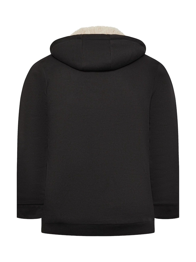 BadRhino Big & Tall Black Borg Zip Through Hoodie - Image 3 of 3