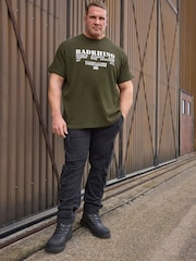 Badrhino Big & Tall Military vohvelikuvioinen t-paita - Kuva 1 / 3