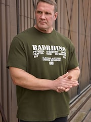 Badrhino Big & Tall Military vohvelikuvioinen t-paita - Kuva 2 / 3