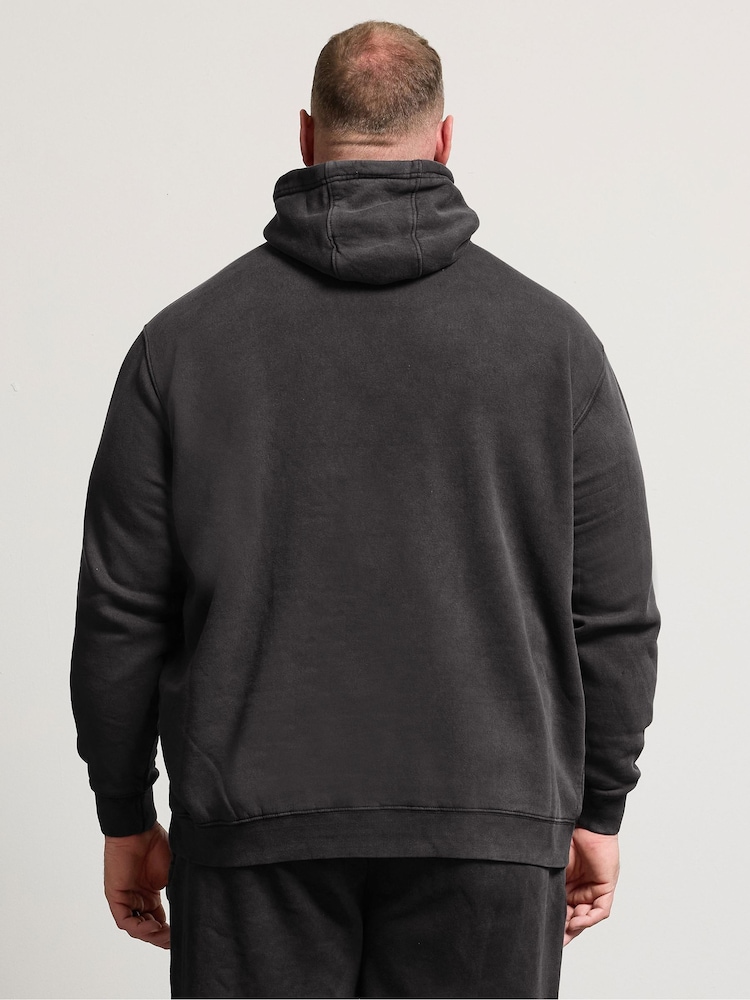 BadRhino Big & Tall Black Sun Bleached Hoodie - Image 2 of 7