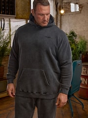 BadRhino Big & Tall Black Sun Bleached Hoodie - Image 5 of 7