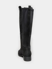 Yours Curve Black Wide Fit Stretch Knee High Boots - Image 4 of 4