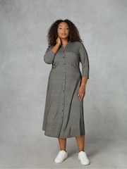 Live Unlimited Black Jersey Empire Seam Shirt Dress - Image 3 of 7
