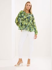 Star by Julien MacDonald Green Frill Hem Blouse - Image 2 of 5