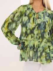 Star by Julien MacDonald Green Frill Hem Blouse - Image 4 of 5