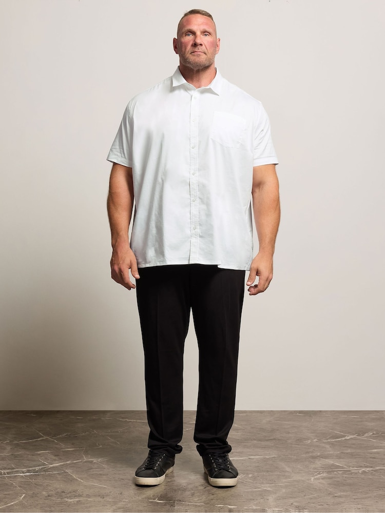 BadRhino Big & Tall White Stretch Short Sleeve Shirt - Image 2 of 4 BadRhino Big & Tall White Stretch Short Sleeve Shirt - Image 2 of 4