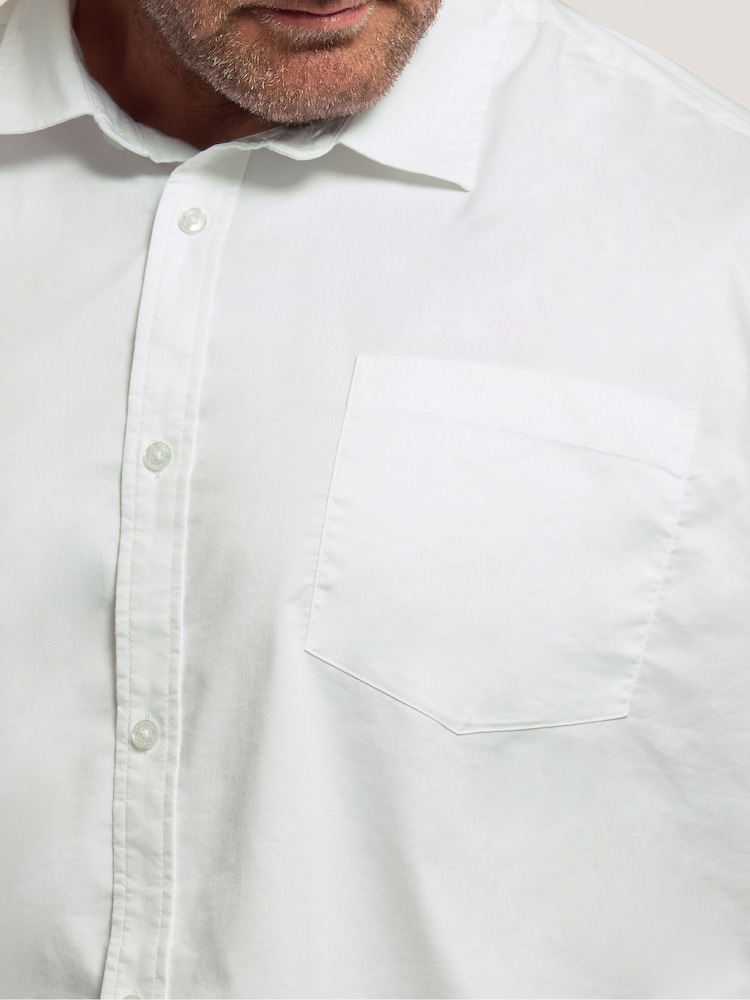 BadRhino Big & Tall White Stretch Short Sleeve Shirt - Image 4 of 4 BadRhino Big & Tall White Stretch Short Sleeve Shirt - Image 4 of 4