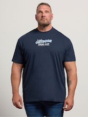 BadRhino Big & Tall Blue Peanuts Fishing T-Shirt - Image 1 of 7