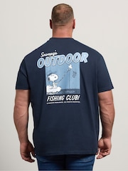 BadRhino Big & Tall Blue Peanuts Fishing T-Shirt - Image 3 of 7