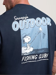 BadRhino Big & Tall Blue Peanuts Fishing T-Shirt - Image 5 of 7