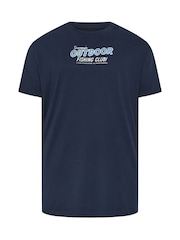 BadRhino Big & Tall Blue Peanuts Fishing T-Shirt - Image 6 of 7