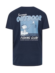 BadRhino Big & Tall Blue Peanuts Fishing T-Shirt - Image 7 of 7