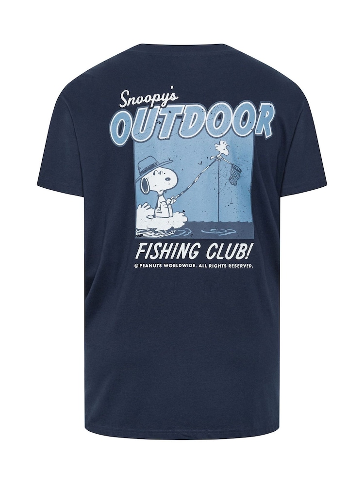 BadRhino Big & Tall Blue Peanuts Fishing T-Shirt - Image 7 of 7 BadRhino Big & Tall Blue Peanuts Fishing T-Shirt - Image 7 of 7