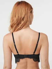 Black Non Pad Balcony Glamour Lace Wired Strappy Bra - Image 2 of 4