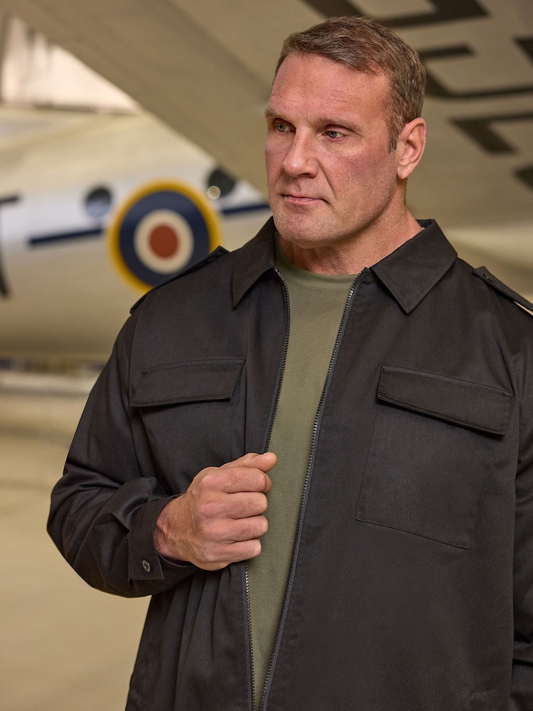 BadRhino Big & Tall Black Military Zip Through Overshirt - Image 2 of 7 BadRhino Big & Tall Black Military Zip Through Overshirt - Image 2 of 7