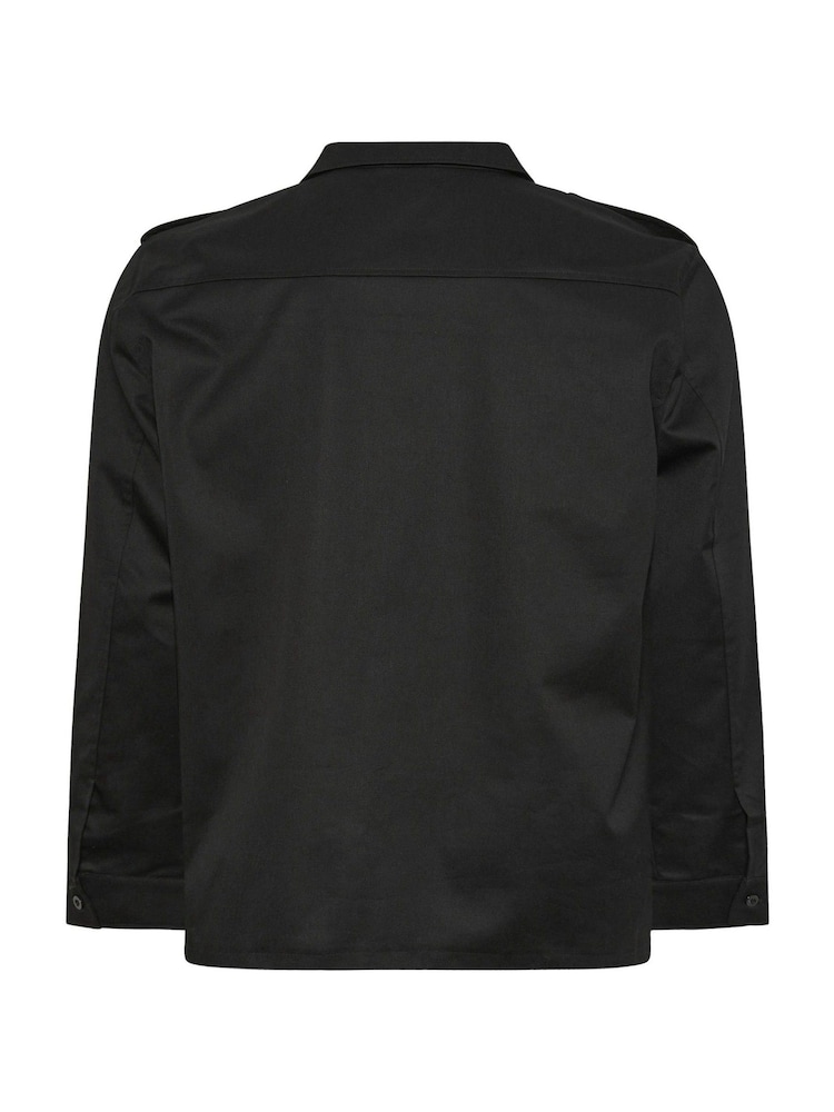BadRhino Big & Tall Black Military Zip Through Overshirt - Image 7 of 7 BadRhino Big & Tall Black Military Zip Through Overshirt - Image 7 of 7