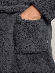 BadRhino Big & Tall Grey Super Soft Borg Dressing Gown - Image 4 of 6