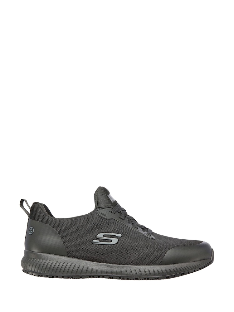 Skechers Black Squad Myton Slip Resistant Mens Trainers - Image 1 of 5