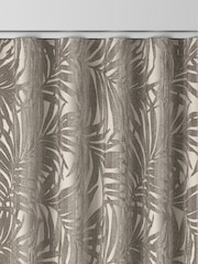 Warm Silver Palm Velvet Made to Measure Curtains - Image 7 of 8