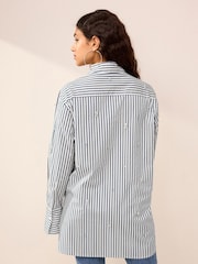 Blue Stripe Gem Embellished Long Sleeve Shirt - Image 3 of 6