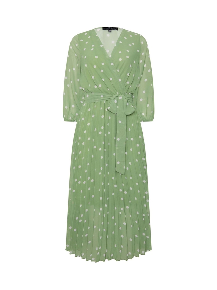 green pleated wrap dress Buy Star by Julien MacDonald Green Pleated Mock Wrap Dress from Next USA