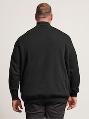 Badrhino Big & Tall 니트 인조 가죽 지퍼업 재킷 - 5의 이미지 2