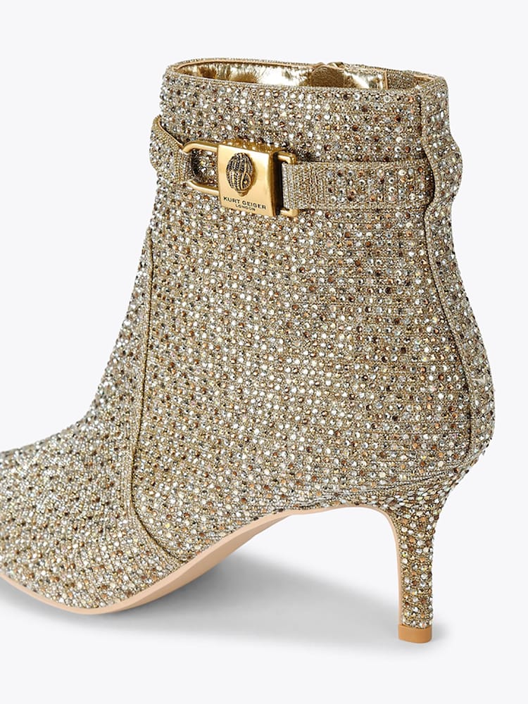 Kurt Geiger London Gold Brixton Ankle Boots - Image 5 of 5
