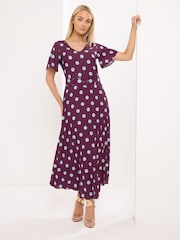 パープル - Star by Julien MacDonald Angel Sleeve Spot Dress - 画像 2 / 6
