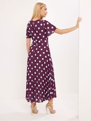 パープル - Star by Julien MacDonald Angel Sleeve Spot Dress - 画像 3 / 6
