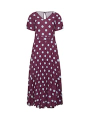 パープル - Star by Julien MacDonald Angel Sleeve Spot Dress - 画像 5 / 6