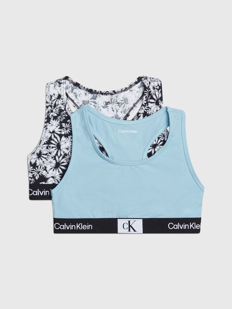 Calvin Klein Blue Bralettes 2 Pack - Image 1 of 2 Calvin Klein Blue Bralettes 2 Pack - Image 1 of 2