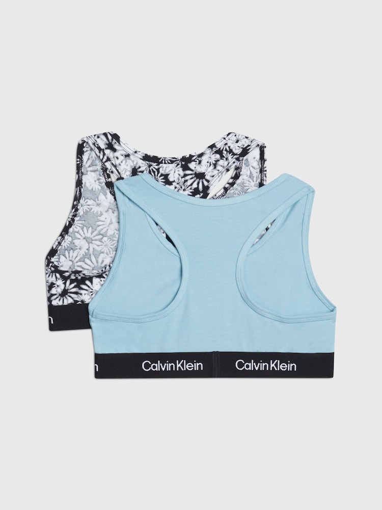 Calvin Klein Blue Bralettes 2 Pack - Image 2 of 2 Calvin Klein Blue Bralettes 2 Pack - Image 2 of 2
