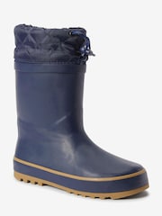 Navy Warm Lined Cuff Wellies - Image 2 of 5