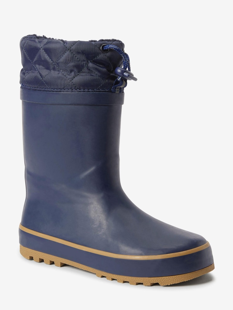 Navy Warm Lined Cuff Wellies - Image 2 of 5