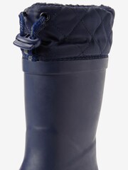 Navy Warm Lined Cuff Wellies - Image 3 of 5