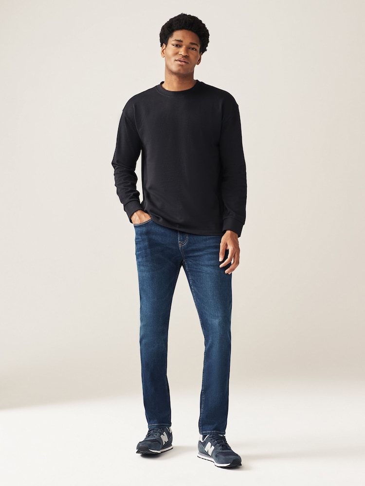 Blue Mid Single Skinny Fit Classic Stretch Jeans - Image 2 of 9
