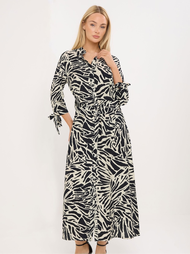 Star by Julien MacDonald Black Printed Shirt Dress - Image 1 of 6