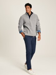 Joules Darrington Grey Quarter Zip Quilted Sweatshirt - Image 4 of 6