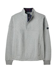 Joules Darrington Grey Quarter Zip Quilted Sweatshirt - Image 6 of 6